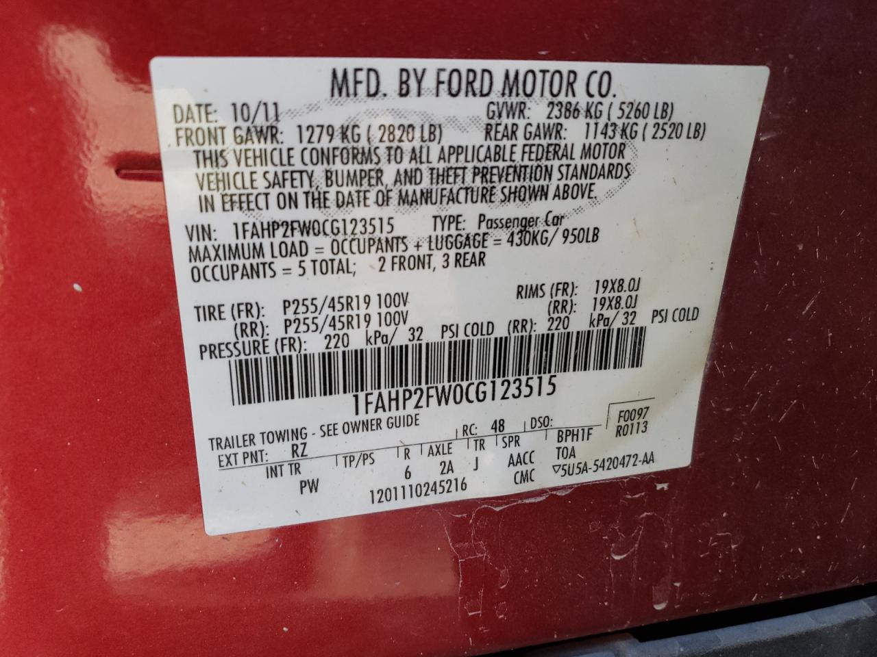 2012 Ford Taurus - Image 14