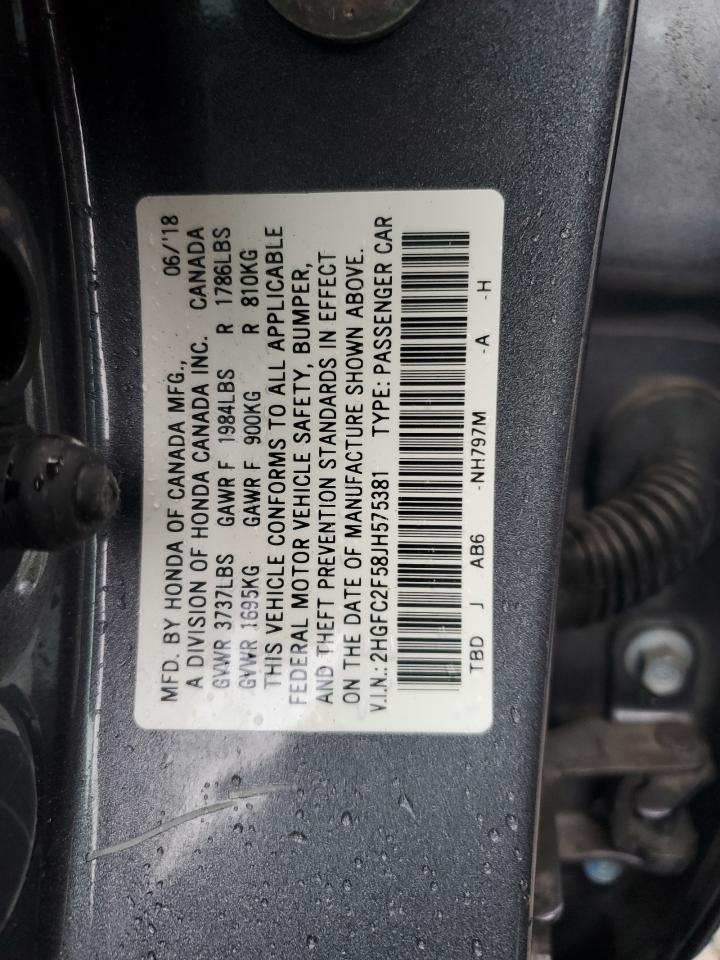 2HGFC2F58JH575381 2018 HONDA CIVIC - Image 13