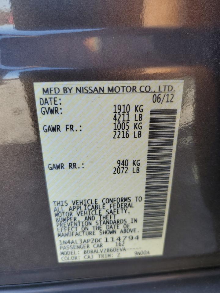 1N4AL3AP2DC114794 2013 Nissan Altima 2.5