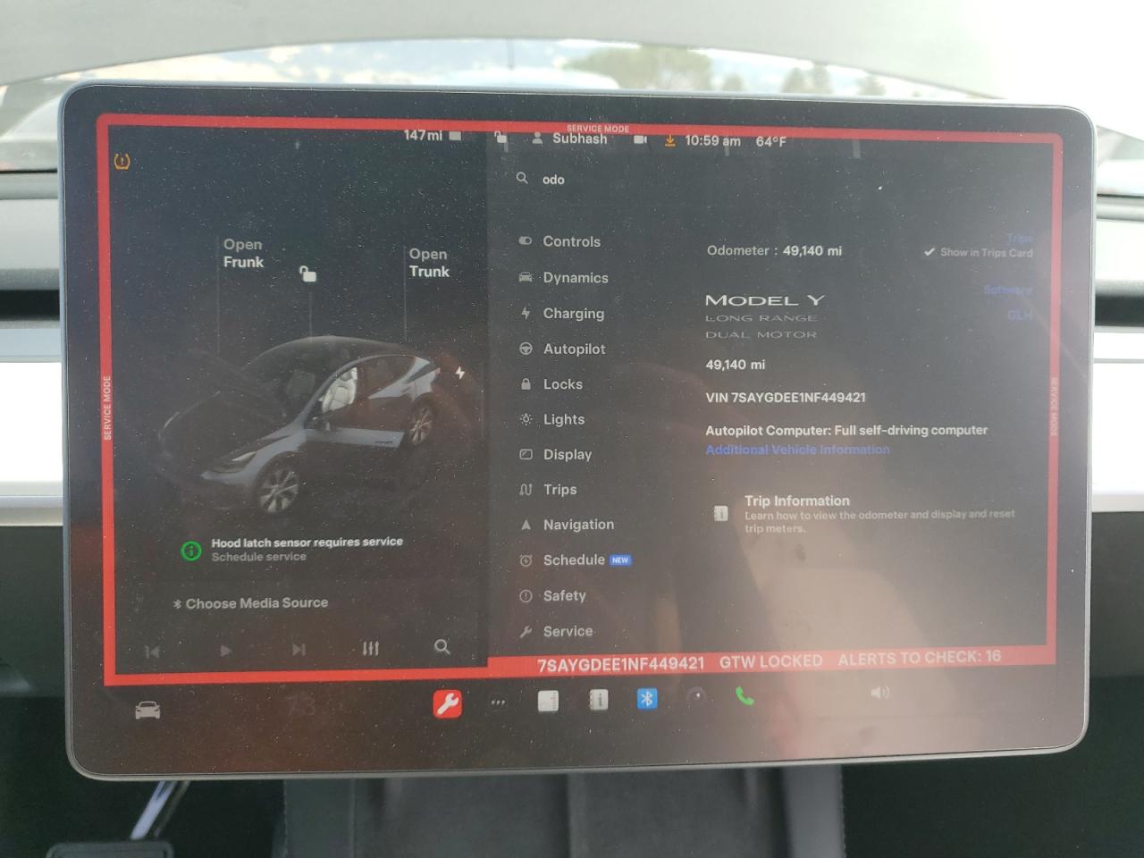 7SAYGDEE1NF449421 2022 Tesla Model Y