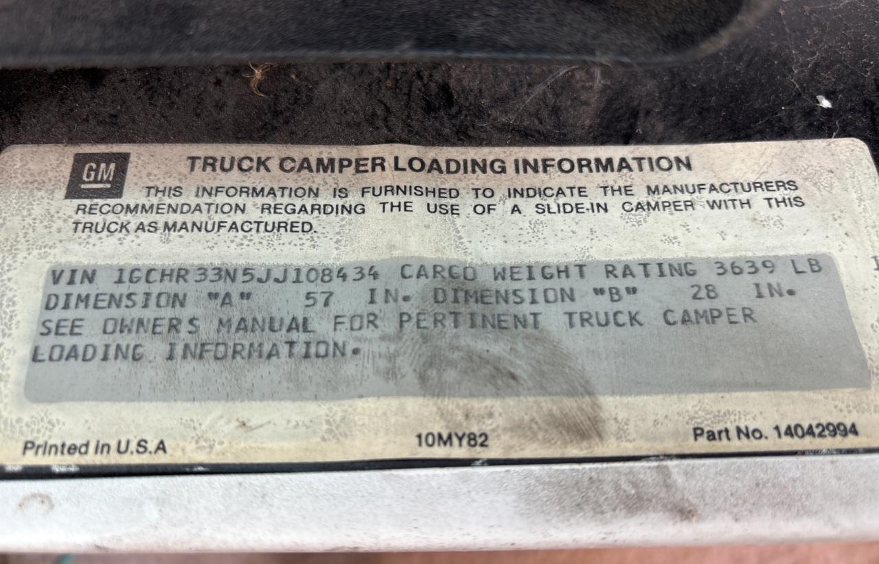 1GCHR33N5JJ108434 1988 Chevrolet R30