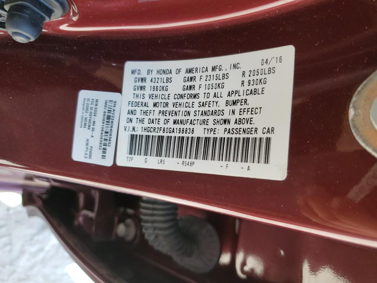 2016 Honda Accord - Image 14