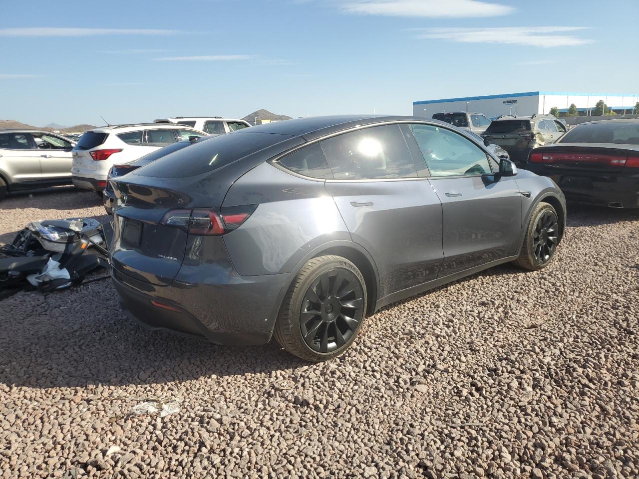 VIN 5YJYGDEE7MF256296 2021 TESLA MODEL Y no.3