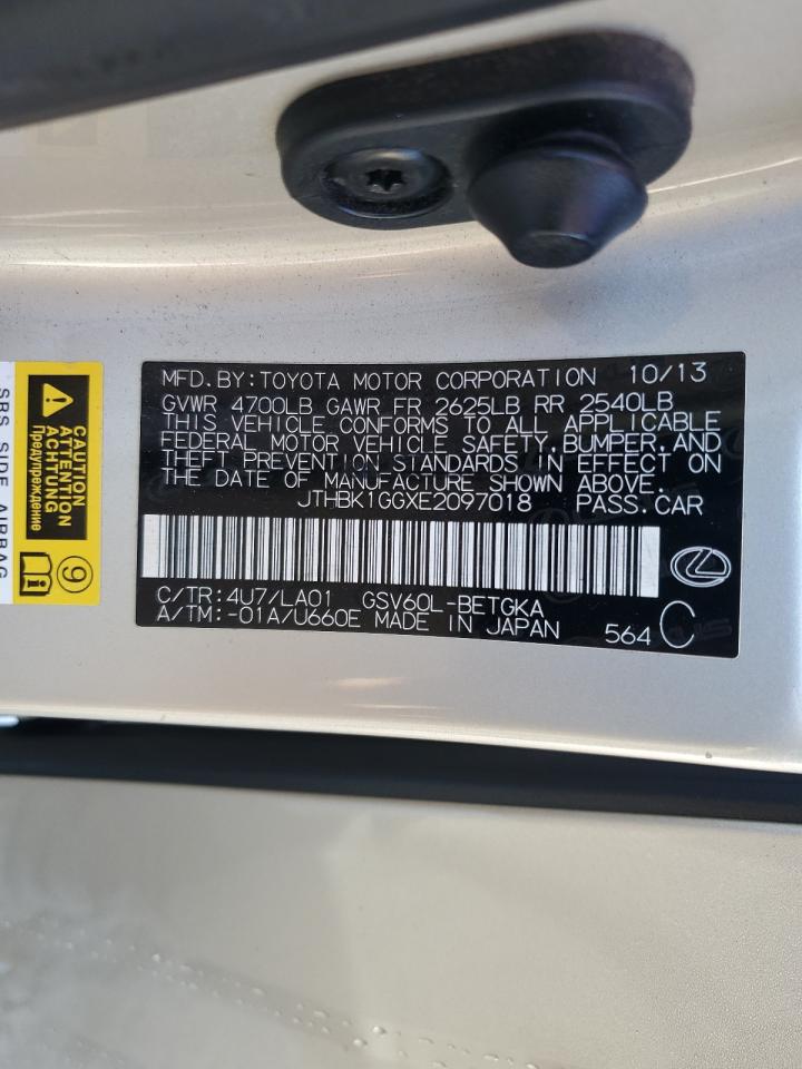 2014 Lexus Es 350 VIN: JTHBK1GGXE2097018 Lot: 76758944