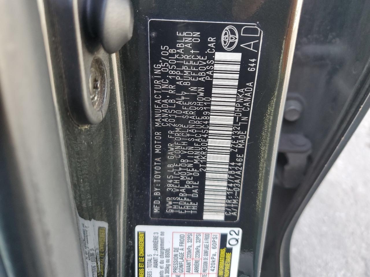 2T1KR30E45C489110 2005 Toyota Corolla Matrix Xr 2T1KR30E45C489110 2005 Toyota Corolla Matrix Xr