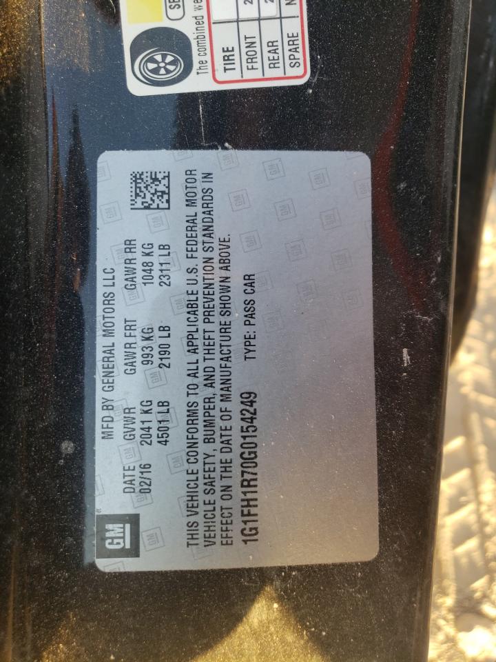 2016 Chevrolet Camaro Ss VIN: 1G1FH1R70G015424X Lot: 74640714