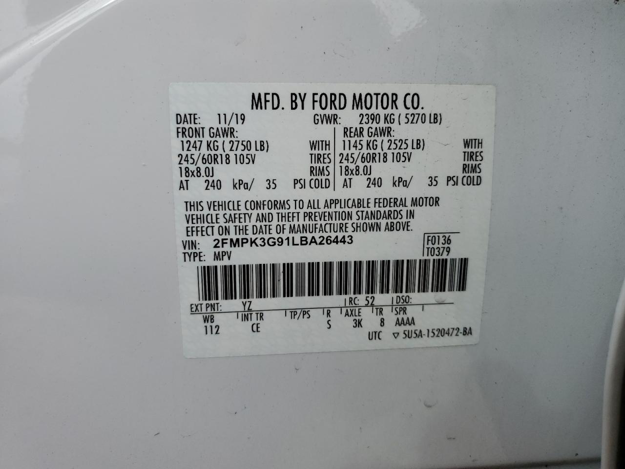 2FMPK3G91LBA26443 2020 FORD EDGE - Image 13