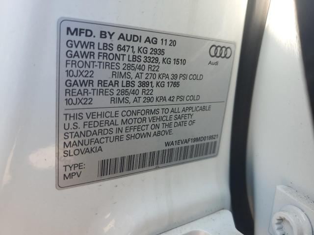 WA1EVAF19MD018521 Audi Q8 PREMIUM 13