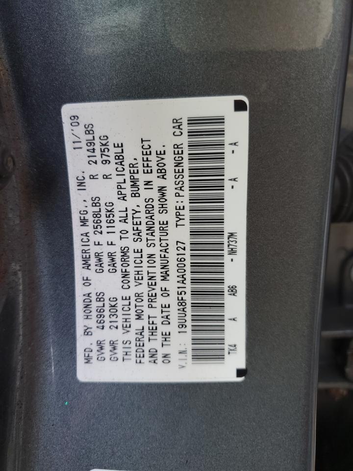 2010 Acura Tl VIN: 19UUA8F51AA006127 Lot: 74175834