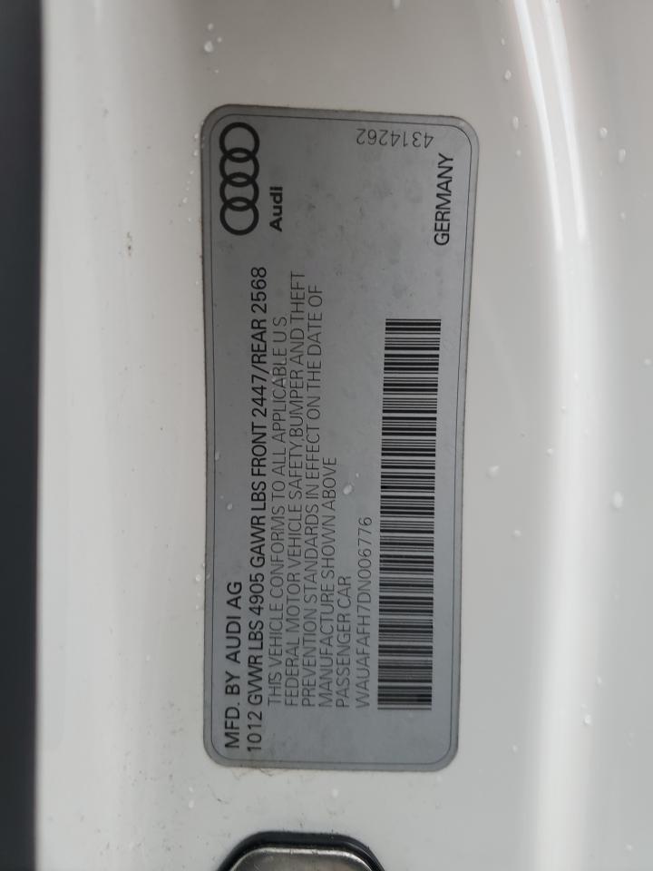 WAUAFAFH7DN006776 2013 Audi A5 Premium