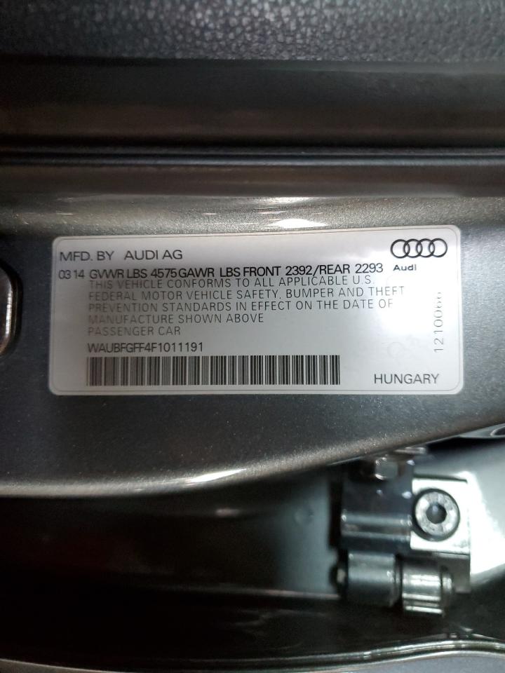 2015 Audi A3 Premium VIN: WAUBFGFF4F1011191 Lot: 76363204