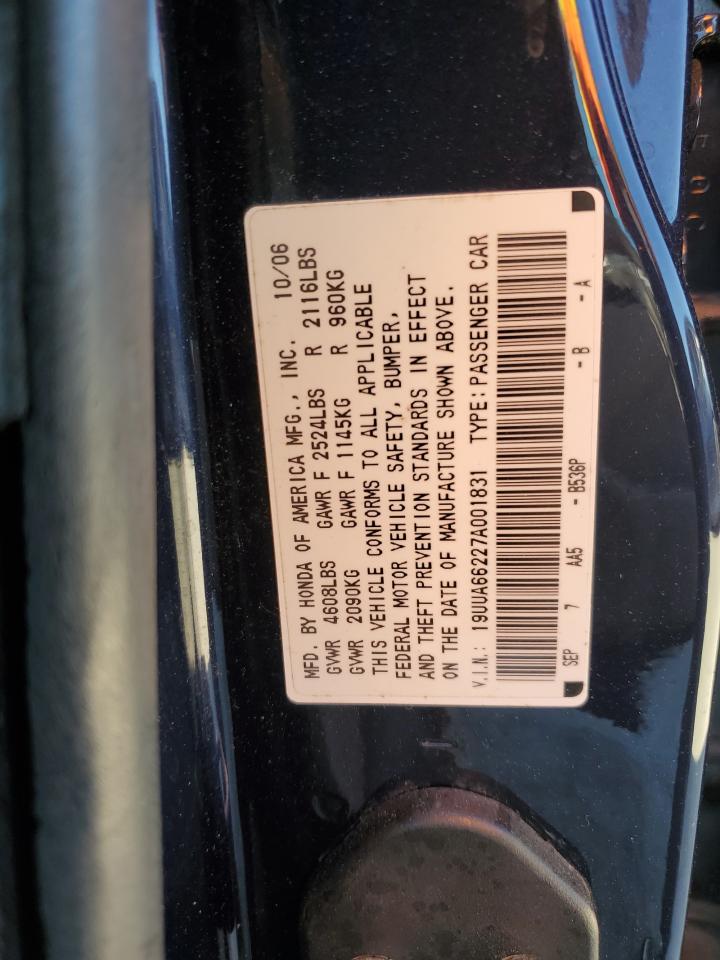 19UUA66227A001831 2007 Acura Tl