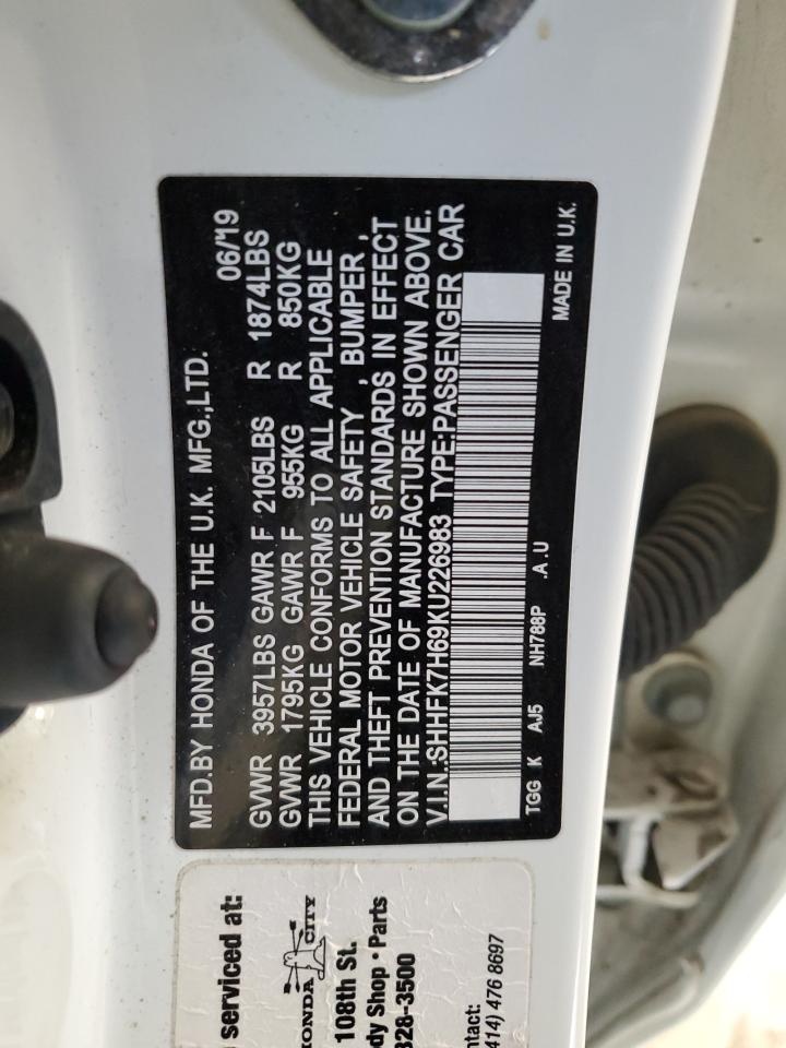 SHHFK7H69KU226983 2019 HONDA CIVIC - Image 14