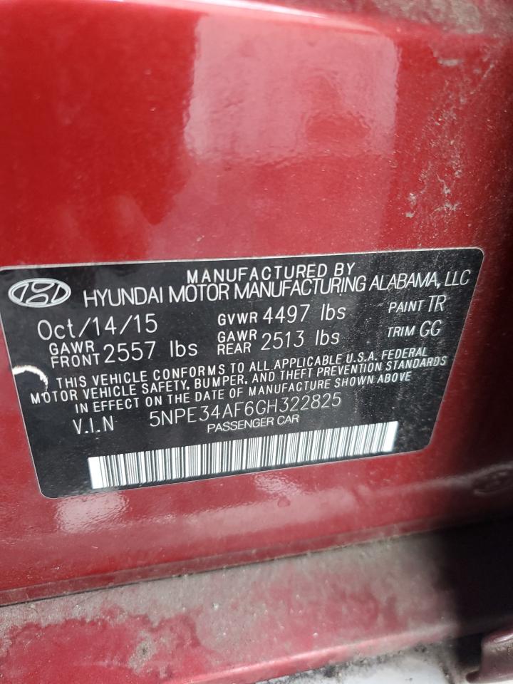 5NPE34AF6GH322825 2016 Hyundai Sonata Sport