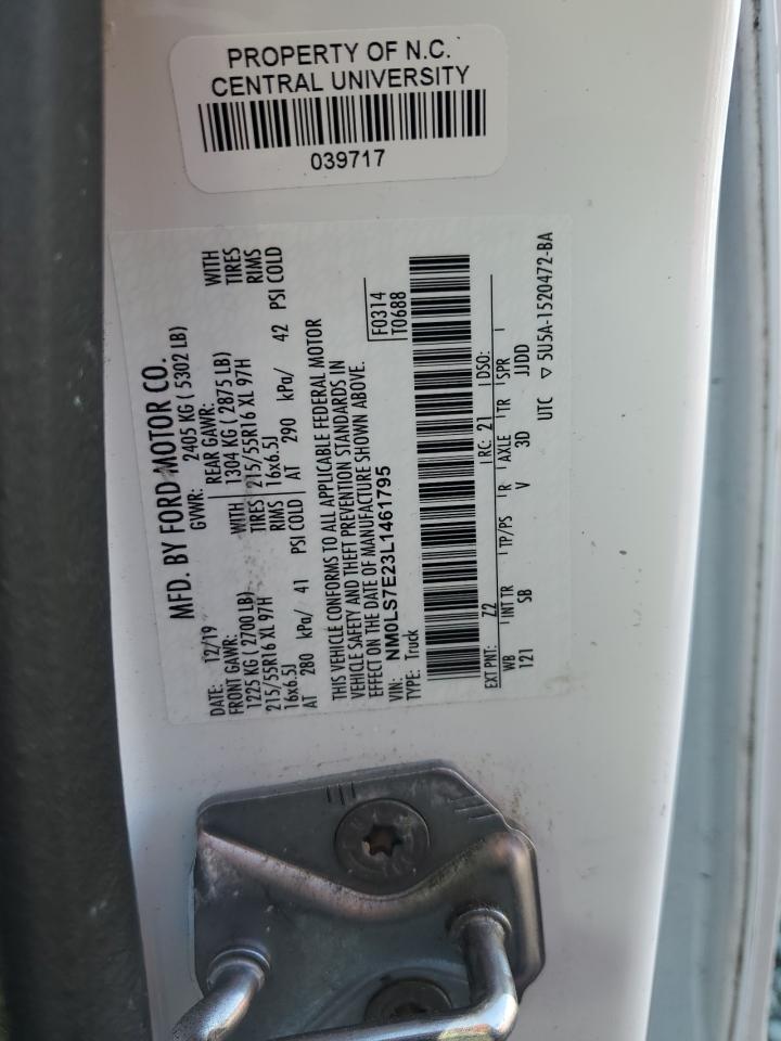 2020 Ford Transit Connect Xl VIN: NM0LS7E23L1461795 Lot: 76889304