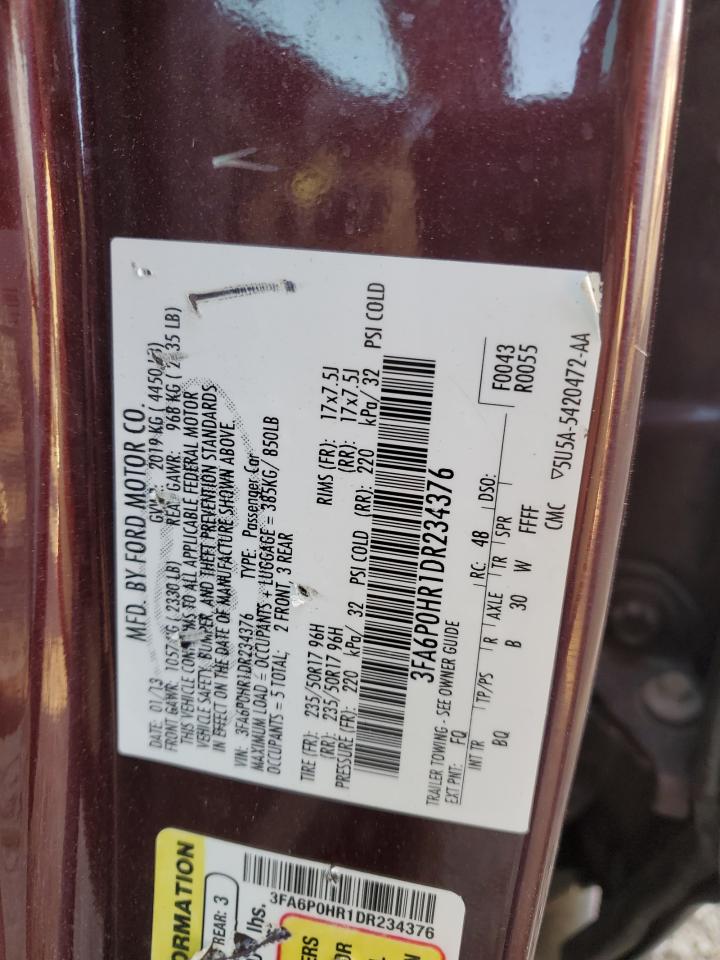 VIN 3FA6P0HR1DR234376 2013 FORD FUSION no.12