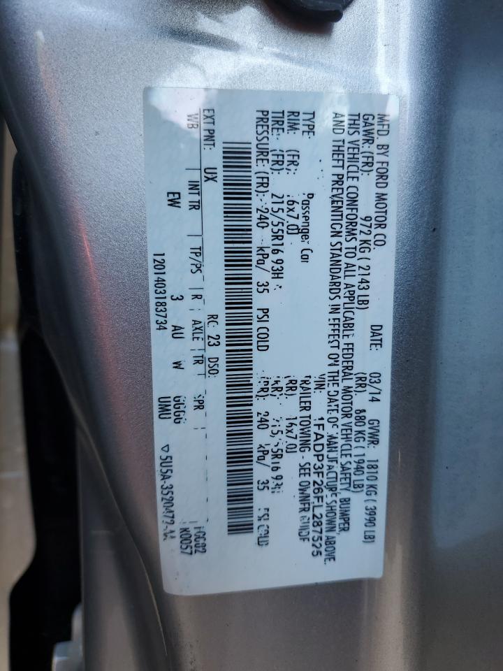 1FADP3F26EL287525 2014 Ford Focus Se