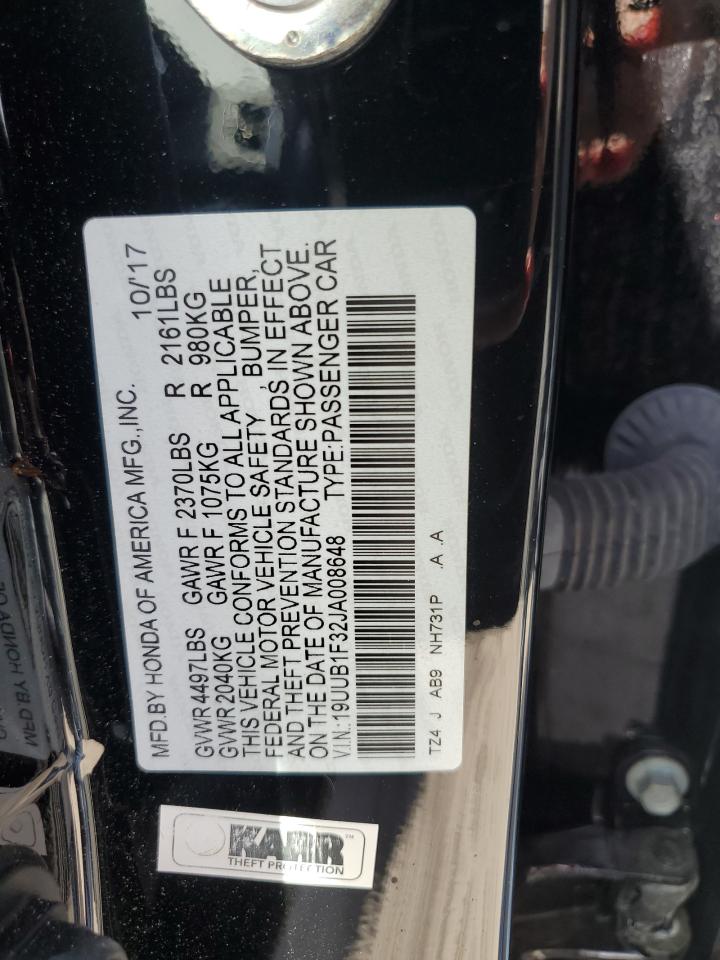 19UUB1F32JA008648 2018 Acura Tlx