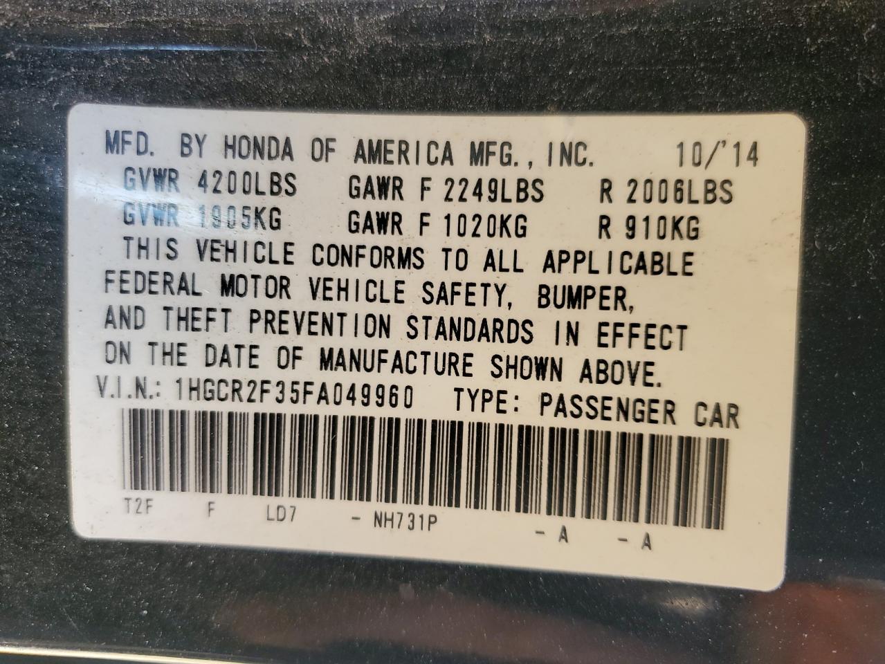 2015 Honda Accord - Image 13