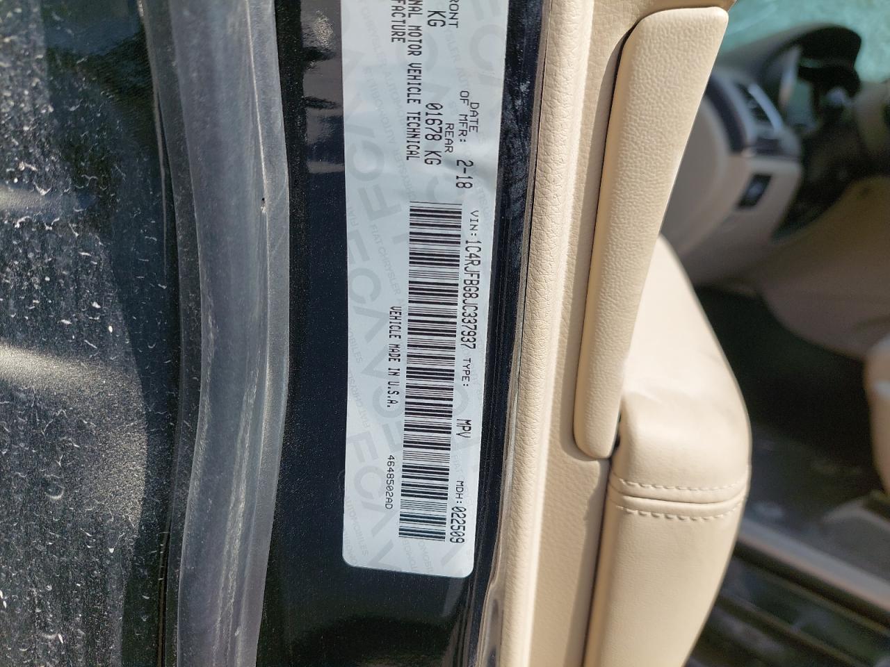 1C4RJFBG8JC337937 - 2018 JEEP GRAND CHER - #77505044