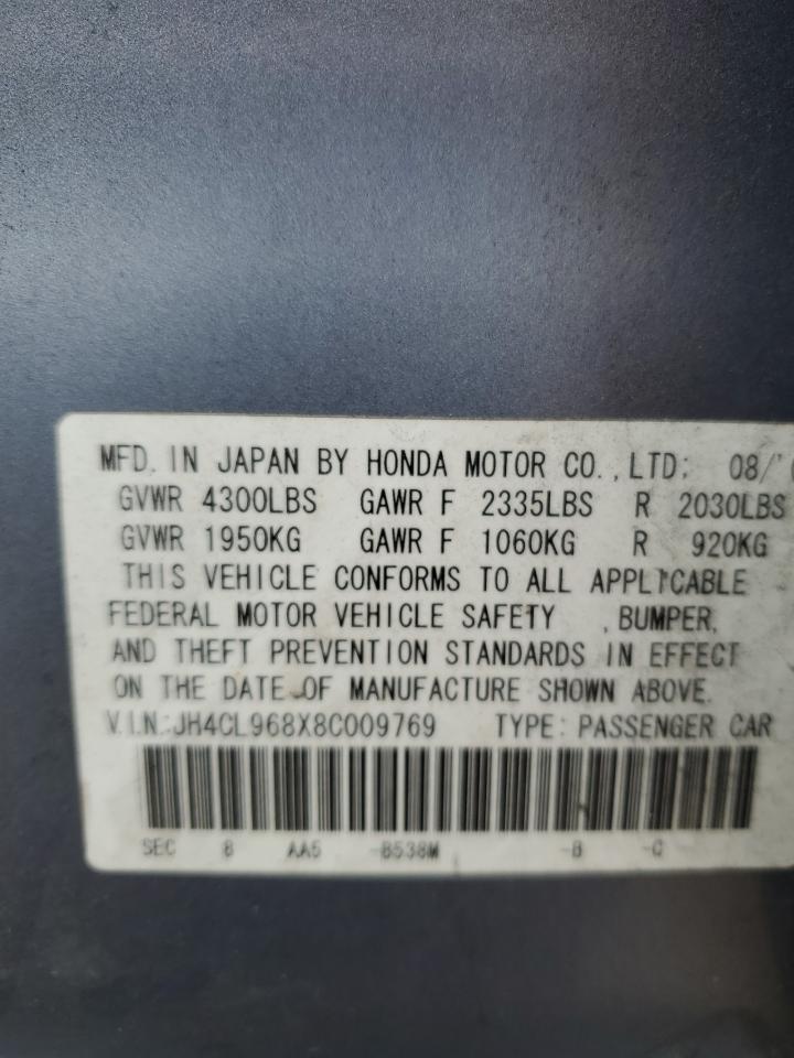 JH4CL968X8C009769 2008 Acura Tsx