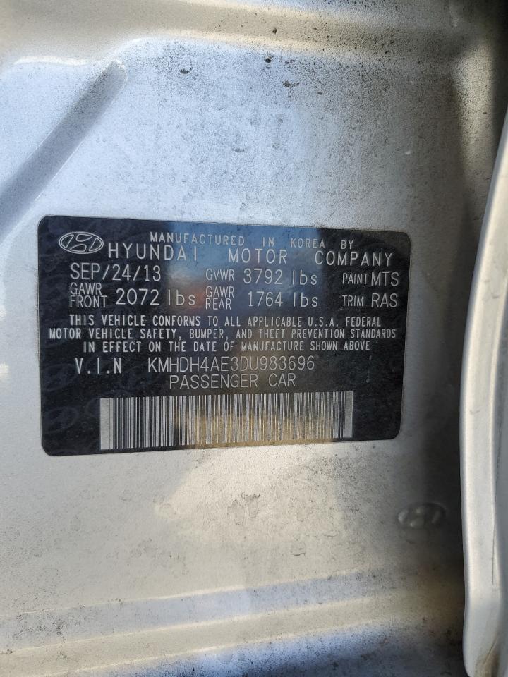 KMHDH4AE3DU983696 2013 Hyundai Elantra Gls