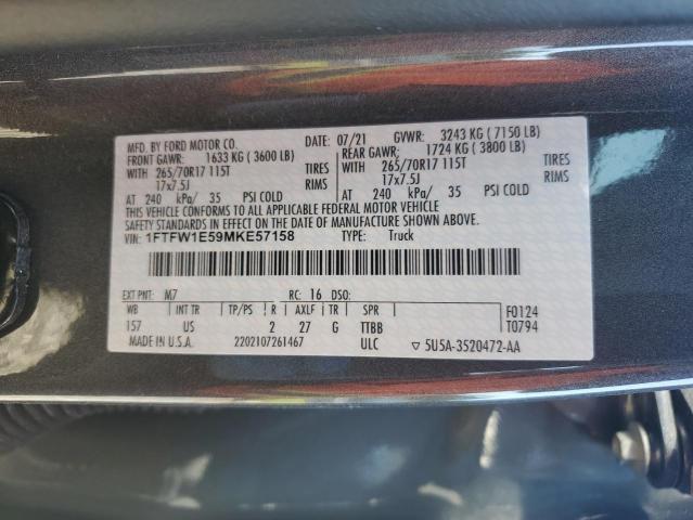 1FTFW1E59MKE57158 Ford F-150 F150 SUPER 13