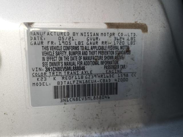 3N1CN8EV5ML888046 Nissan Versa SV 12