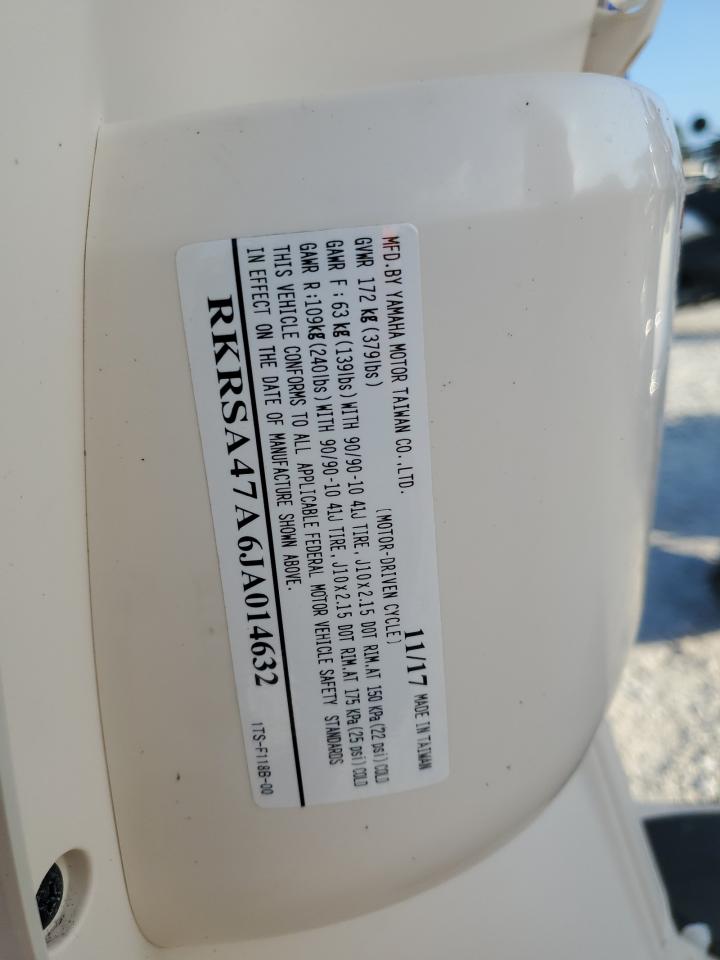 2018 Yamaha Xc50 VIN: RKRSA47A6JA014632 Lot: 77770364