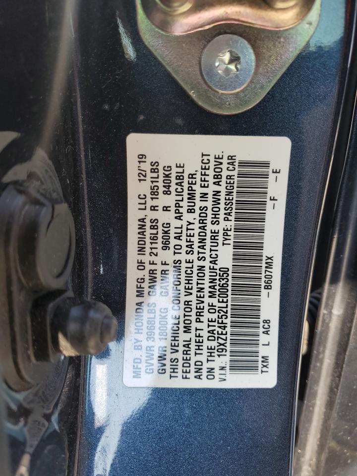 19XZE4F52LE006350 2020 Honda Insight Ex