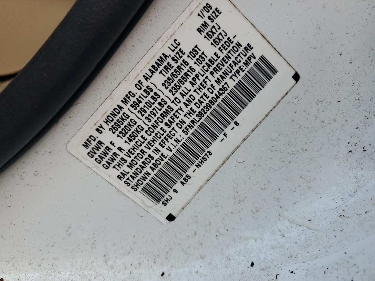 2009 Honda Odyssey - Image 13
