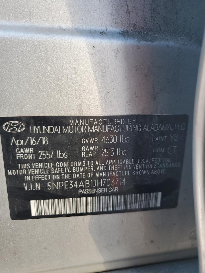 2018 Hyundai Sonata Sport VIN: 5NPE34AB1JH703714 Lot: 74043664