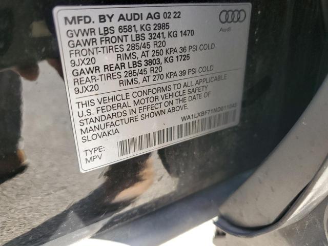 WA1LXBF71ND011043 Audi Q7 PREMIUM 13