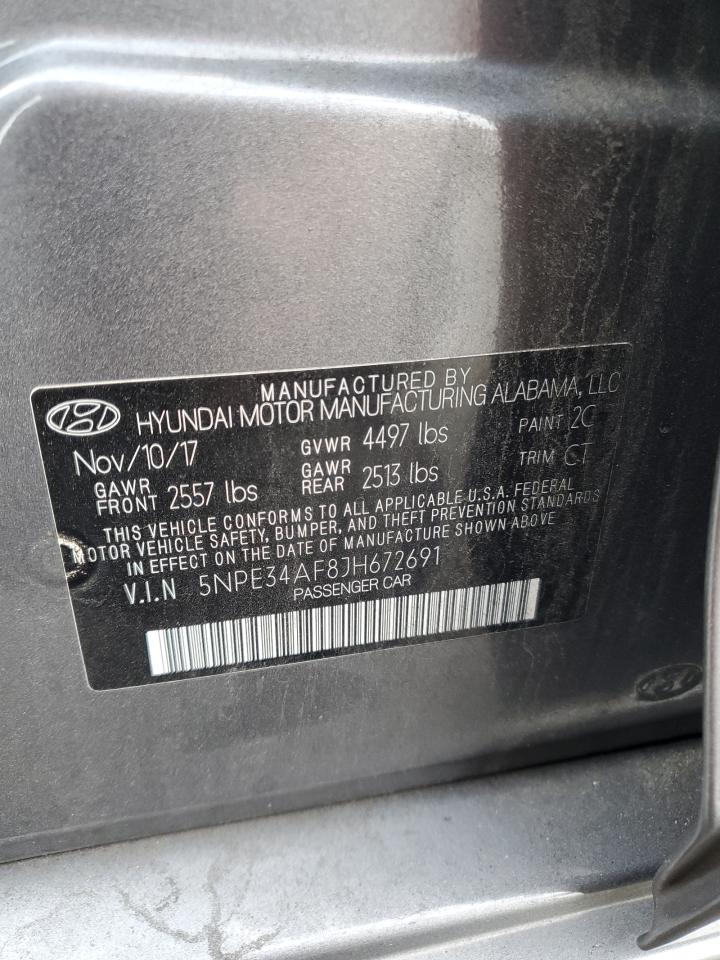 5NPE34AF8JH672691 2018 Hyundai Sonata Sport