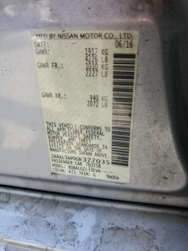 1N4AL3AP0GN377035 2016 Nissan Altima 2.5