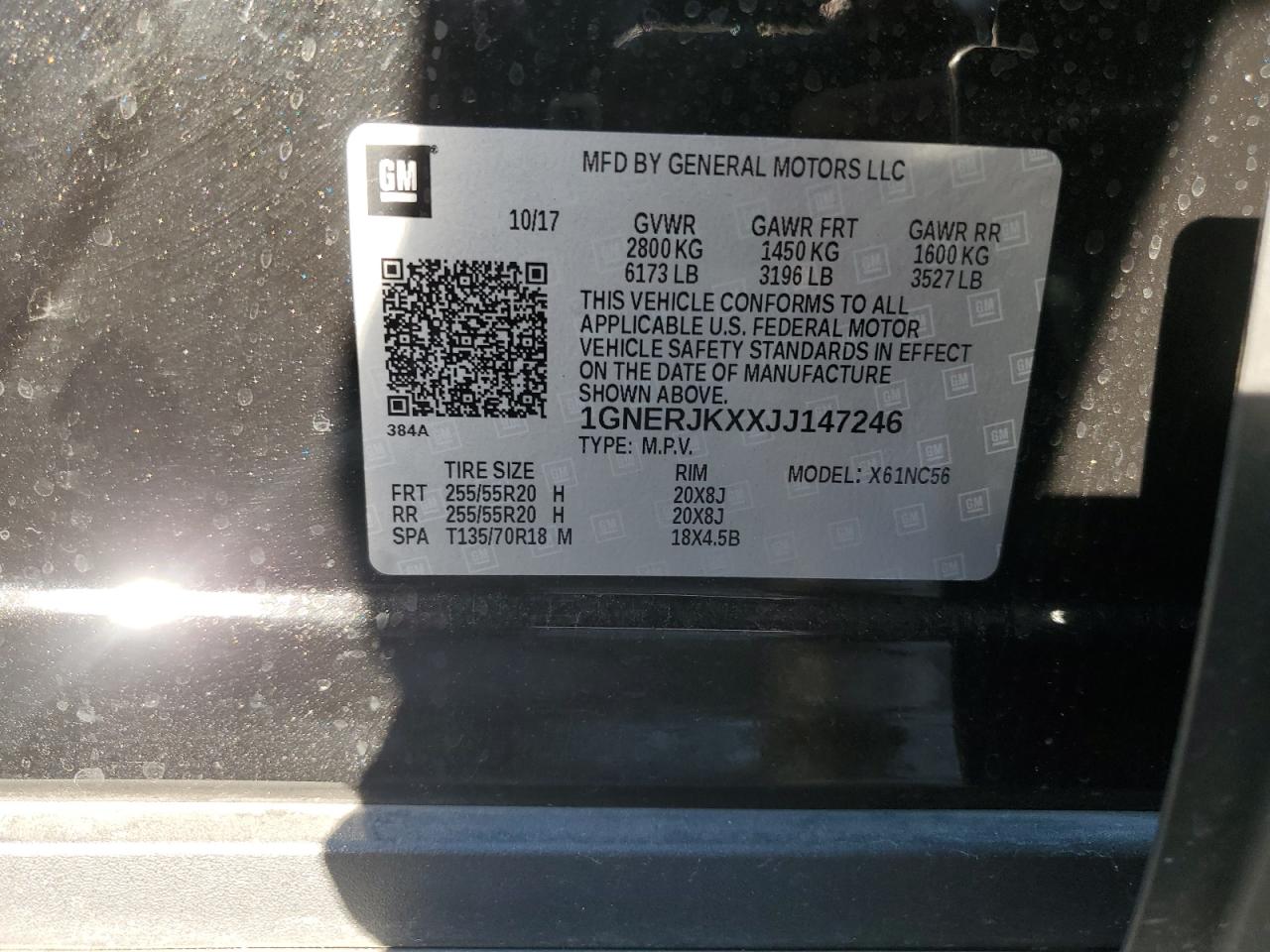 2018 Chevrolet Traverse Rs VIN: 1GNERJKXXJJ147246 Lot: 74037854