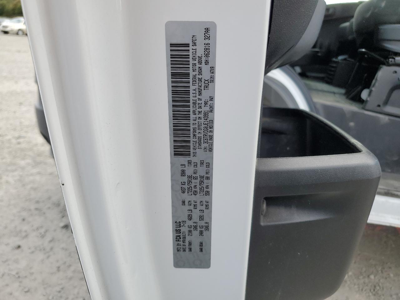 3C6TRVDG0JE143991 2018 Ram Promaster 2500 2500 High