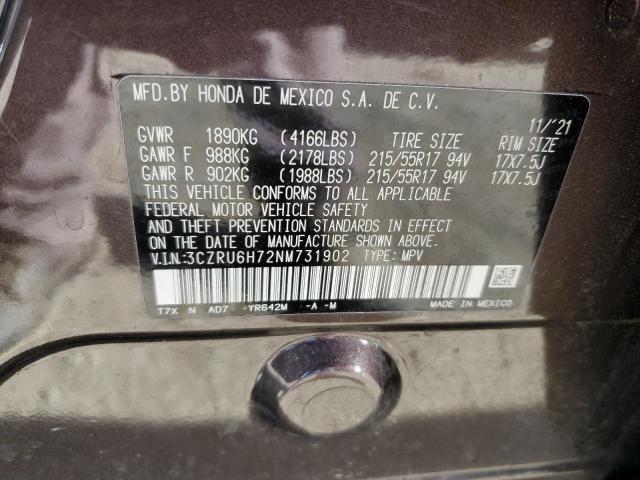 3CZRU6H72NM731902 Honda HR-V EXL 13