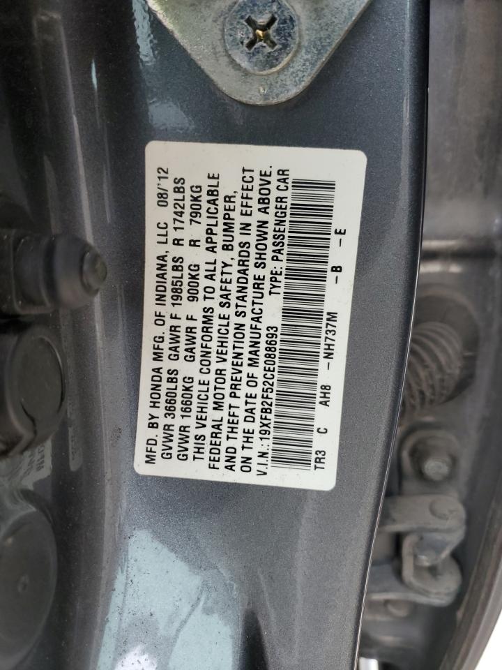 19XFB2F52CE088693 2012 Honda Civic Lx