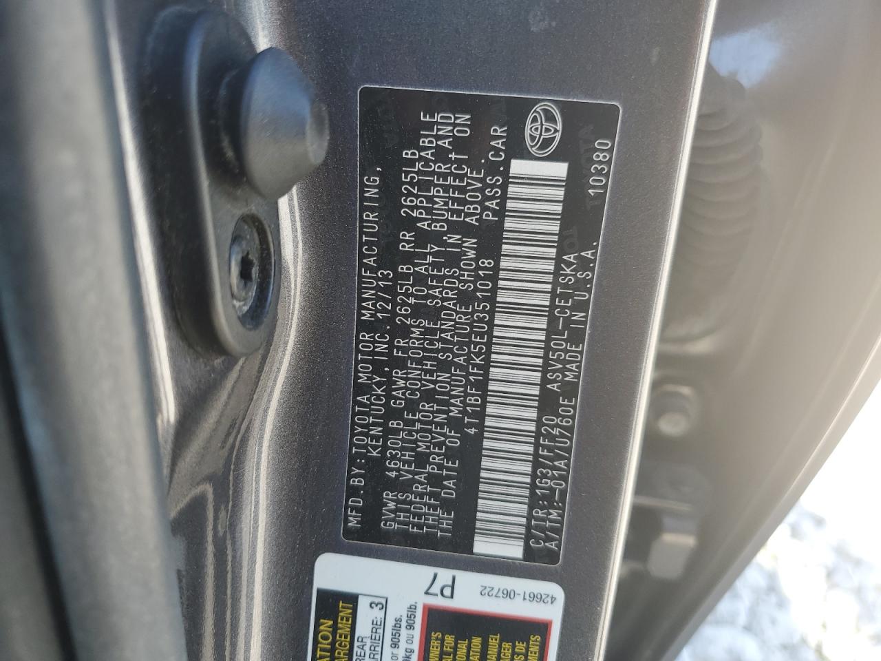 4T1BF1FK5EU351018 2014 Toyota Camry L