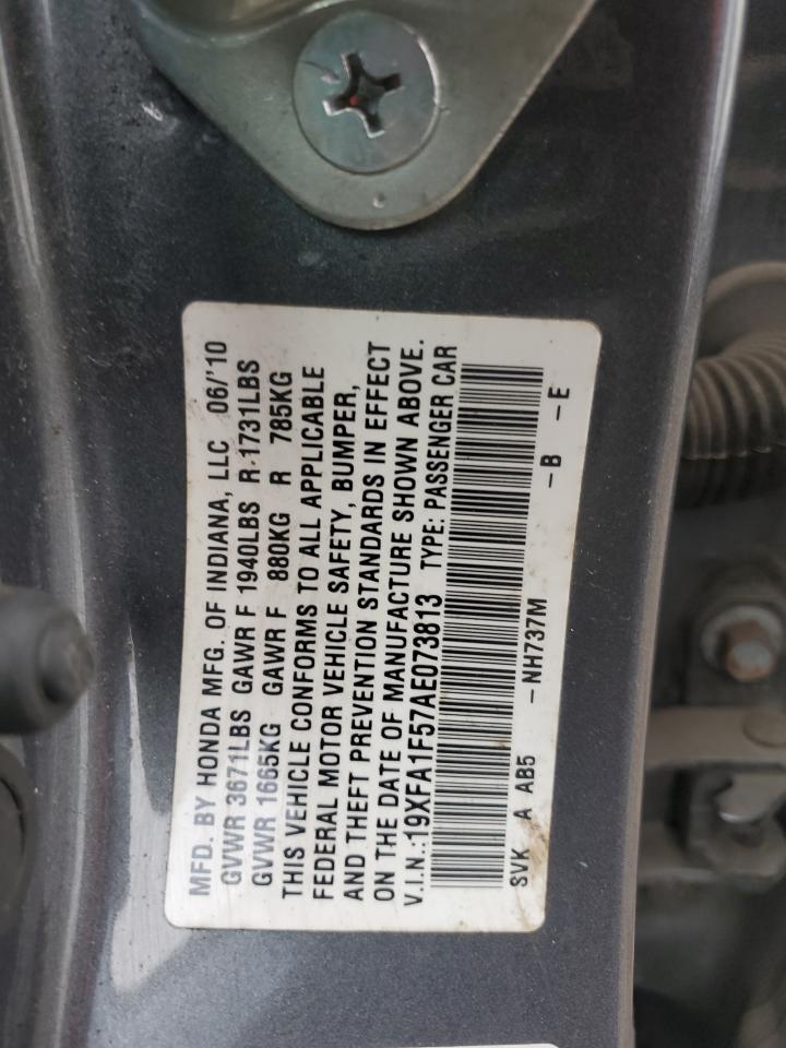 19XFA1F57AE073813 2010 Honda Civic Lx