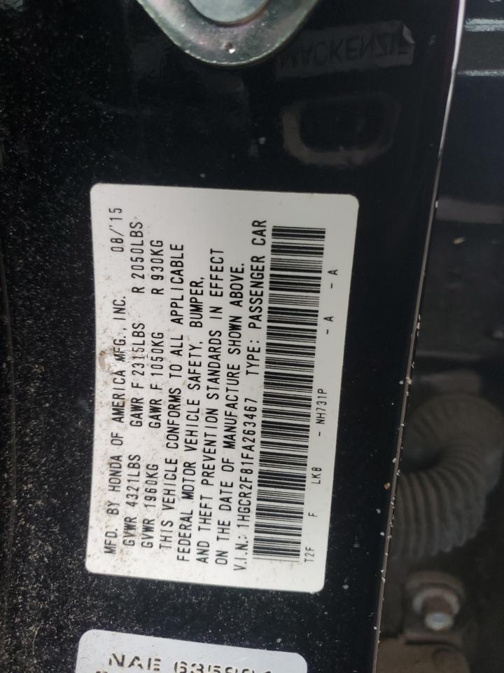 1HGCR2F81FA263467 2015 Honda Accord Exl