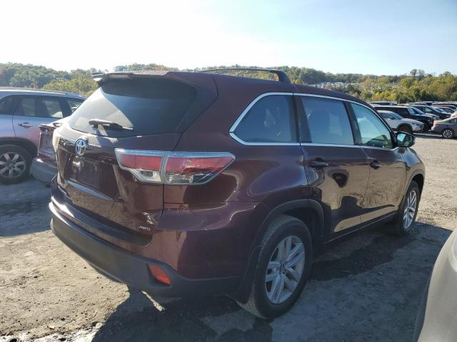  TOYOTA HIGHLANDER 2016 Бургунди