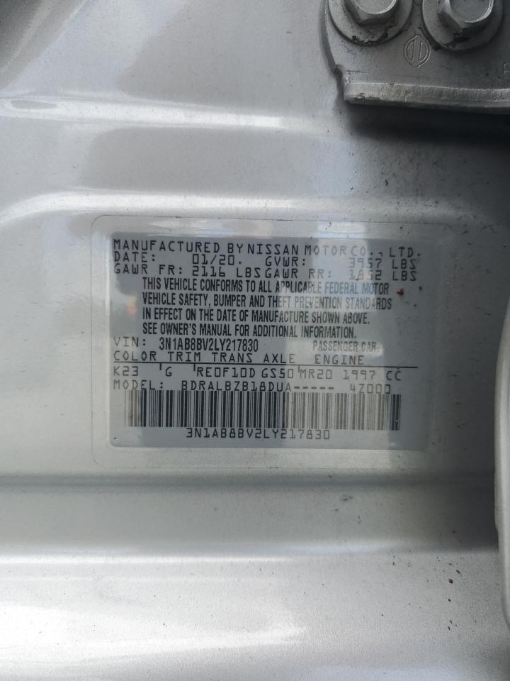 3N1AB8BV2LY217830 2020 Nissan Sentra S