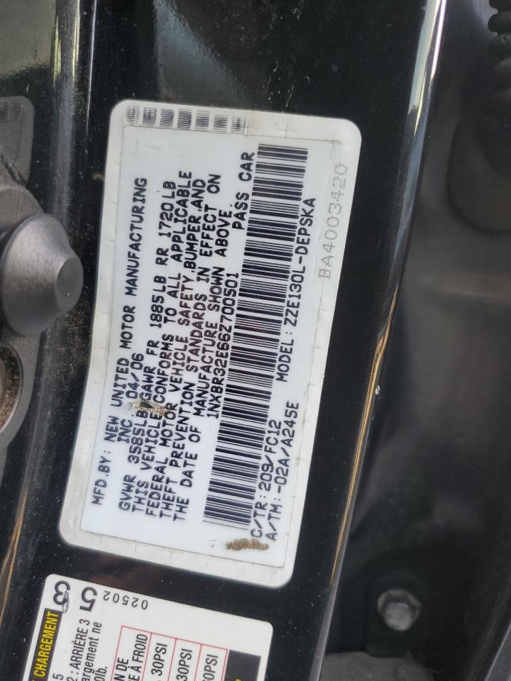 1NXBR32E66Z700501 2006 Toyota Corolla Ce