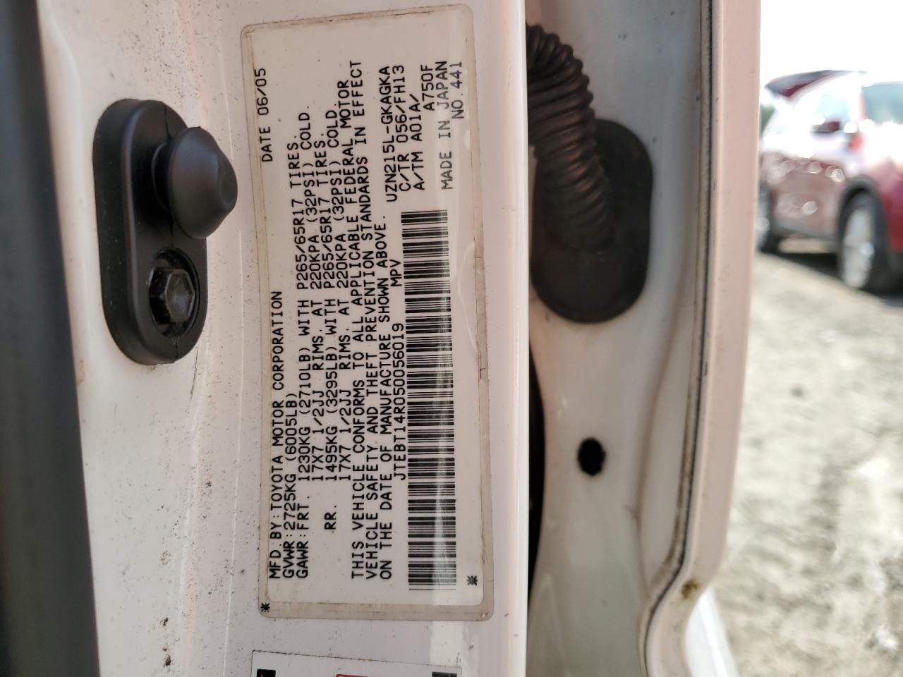 JTEBT14R050056019 2005 Toyota 4Runner Sr5