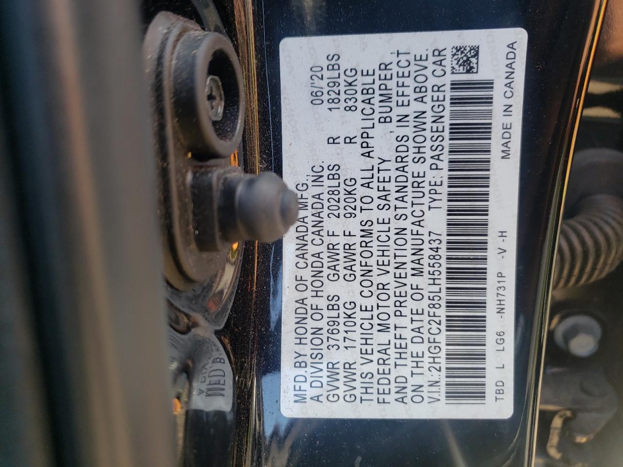 2HGFC2F85LH558437 2020 HONDA CIVIC - Image 12