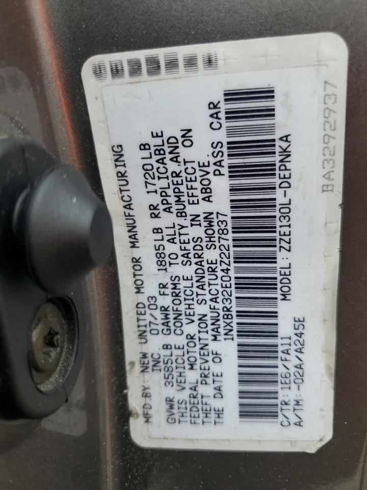 1NXBR32E04Z227837 2004 Toyota Corolla Ce