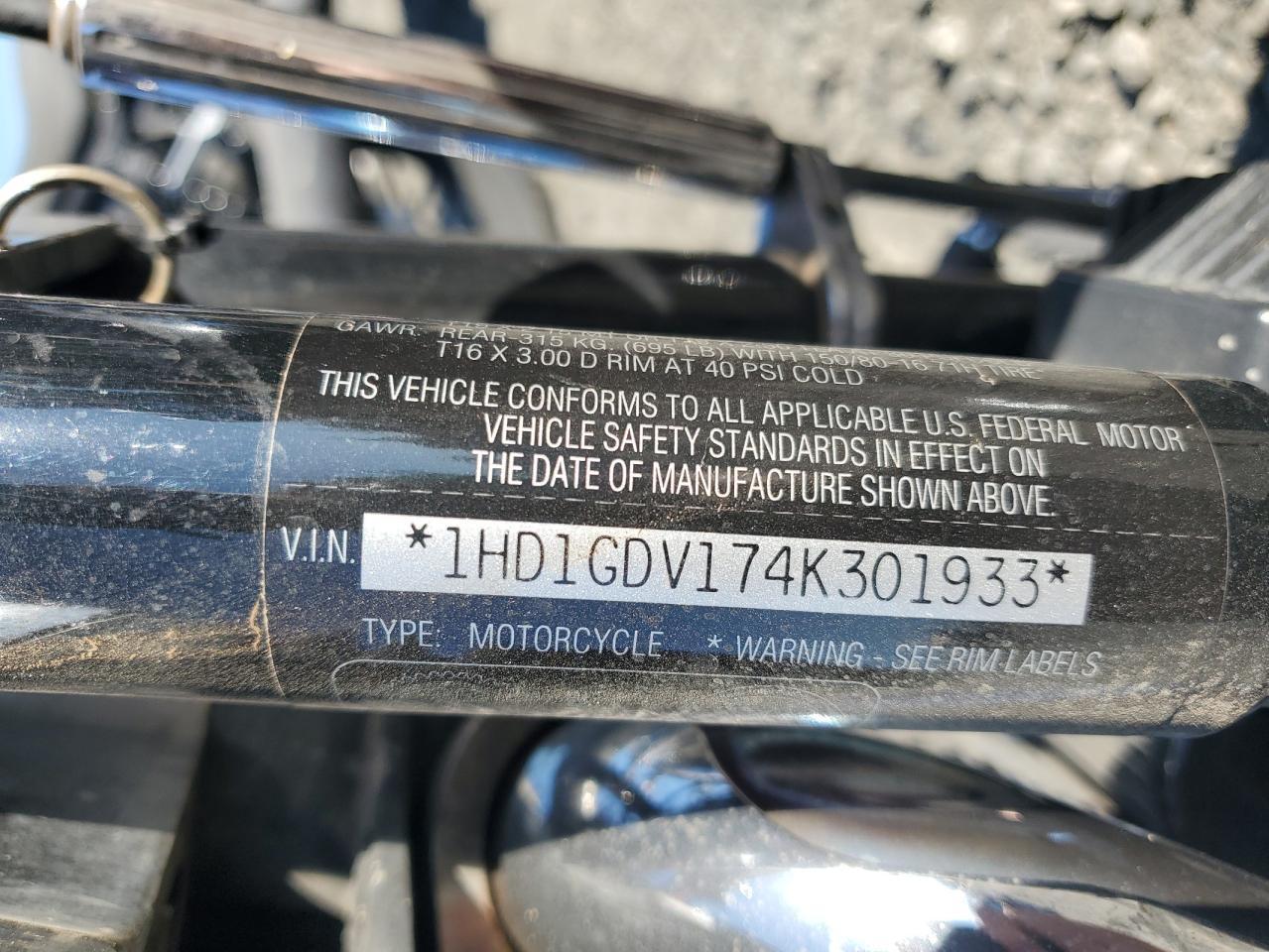 2004 Harley-Davidson Fxdl VIN: 1HD1GDV174K301933 Lot: 75911364