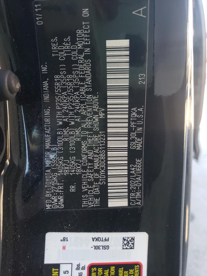 5TDYK3DC8BS113231 2011 Toyota Sienna Xle